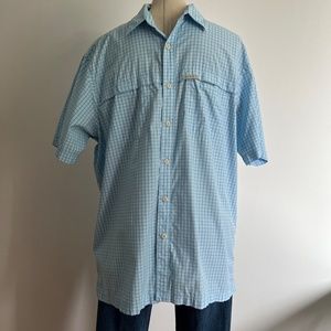 Bass - Bue & White Checkered Button Down Shirt